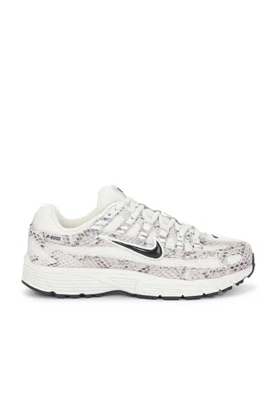 Nike P-6000 Se Snakeskin-effect Sneakers In Neutral