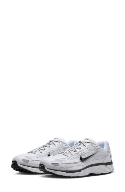 Nike P-6000 Sneaker In White/black/metallic Silver