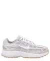 Nike Almond Toe Leather Sneakers In Grey