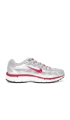 Nike P-6000 Sneakers In Gray And Red