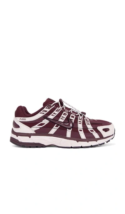 Nike P-6000 Speed Lace Sneaker In Burgundy