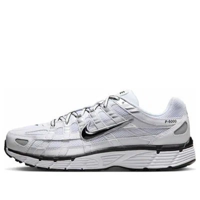 NIKE NIKE P-6000 'WHITE METALLIC SILVER BLACK'