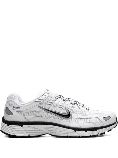 NIKE P-6000 "WHITE METALLIC SILVER BLACK" SNEAKERS