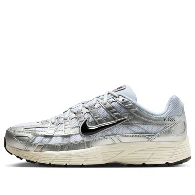 NIKE NIKE P-6000 'WHITE METALLIC SILVER FLAT SILVER'