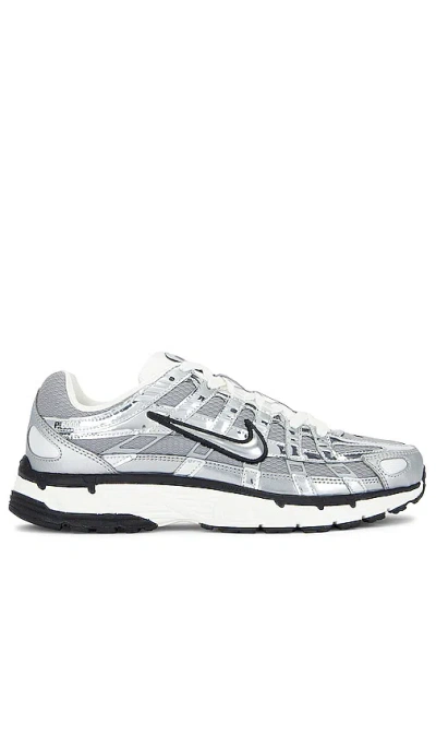Nike P-6000 In Metallic Silver & Sail