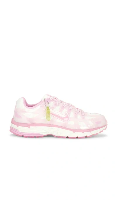 Nike P-6000 Sneaker In Sail  Pink Rise  Pink Foam & Fierce Gree