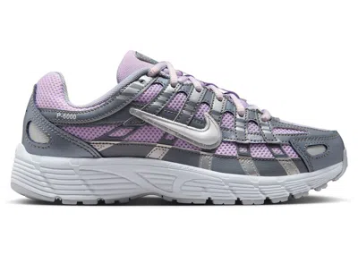Pre-owned Nike P6000 White Sneakers In Doll/smoke Grey/metallic Silver In Multi