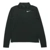 Nike Pacer Half-cut Running Long Sleeve T-shirt Men's Black In Green