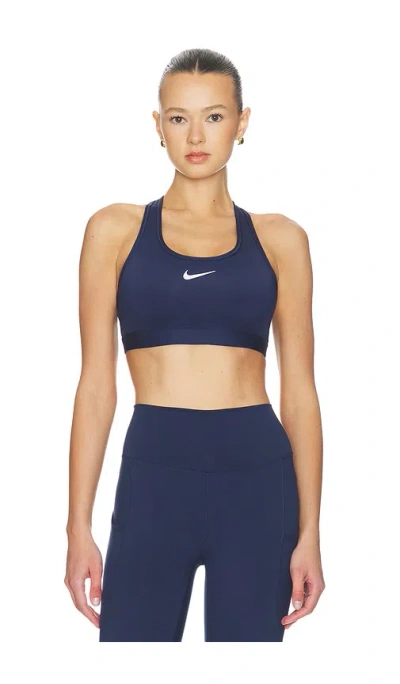 Nike Padded Sports Bra In Blue