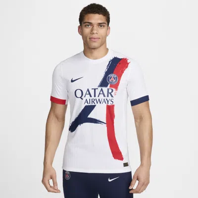 Nike Paris Saint-germain 2024/25 Match Away  Men's Dri-fit Adv Soccer Authentic Jersey In White