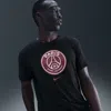 Nike Black Paris Saint-germain Crest T-shirt In Black