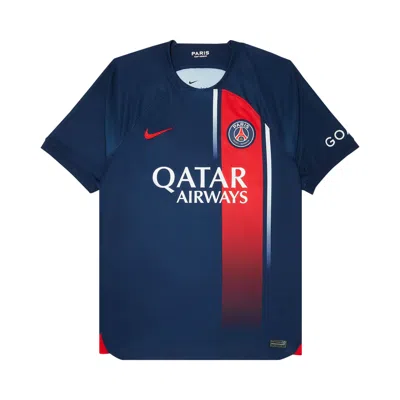 Pre-owned Nike Paris Saint-germain Stadium Home Dri-fit Jersey 'midnight Navy/university Red' In Blue