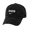Nike Paris Saint-germain  Unisex Soccer Corduroy Cap In Black