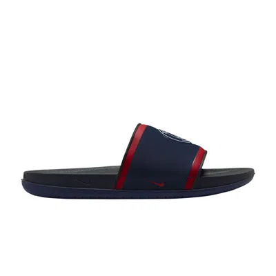 Pre-owned Nike Paris Saint-germain X Offcourt Slide 'midnight Navy University Red' In Blue