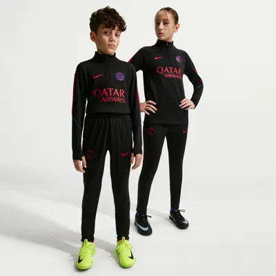 Nike Paris Saint-germain Strike Big Kids'  Dri-fit Soccer Knit Pants In Black