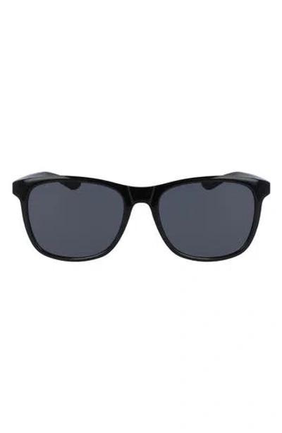 Nike Passage 55mm Square Sunglasses In Black/dark Grey