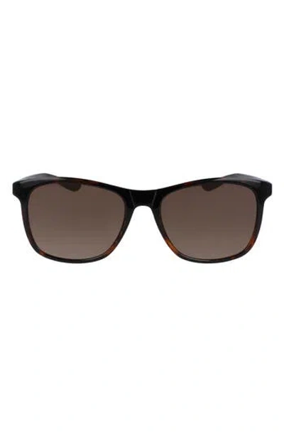 Nike Passage 55mm Square Sunglasses In Tortoise/brown Gradient