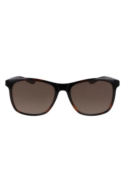 Nike Passage 55mm Square Sunglasses In Tortoise/ Brown Gradient