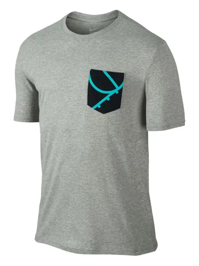 Nike Patch-pocket T-shirt In Gray