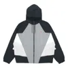 Nike Patchwork Contrast Windproof Woven Hooded Jacket For Men Grey Gray