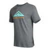 Nike Pattern Printing Breathable Sports Short Sleeve Gray Dark Gray In Gray