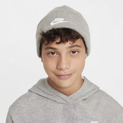 Nike Peak Big Kids' Beanie In Grey