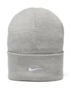 Nike Peak Swoosh Beanie In Gray