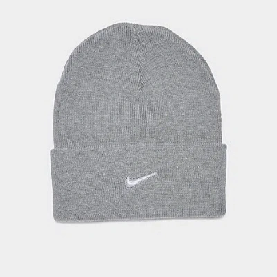 Nike Peak Swoosh Beanie Hat In Gray