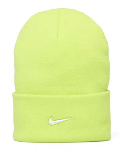 Nike Peak Swoosh-logo Beanie Hat In Yellow