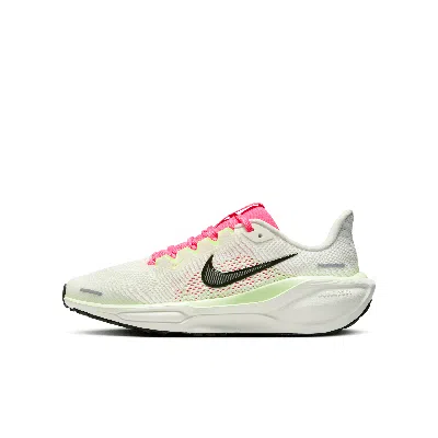 Nike Babies' Pegasus 41 Big Kids' Road Running Shoes In White