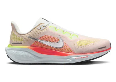 Pre-owned Nike Pegasus 41 Chrome (women's) Sneakers In Summit White/bright Crimson/glacier Blue