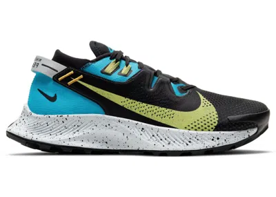 Pre-owned Nike Pegasus Trail 2 Limelight (women's) Sneakers In Off Noir/laser Blue/dark Sulfur