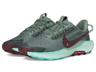 Nike Pegasus Trail 5 (little Kid/big Kid) Kids Shoes Clay Green/mint Foam/bleached Turquoise : 3.5 Big Ki In Multi
