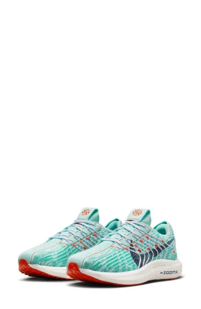 Nike Pegasus Turbo Next Nature Flyknit Running Shoe In Jade Ice/ Obsidian