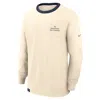 Nike Natural Penn State Nittany Lions Athletic Prep Max90 Pocket Logo Long Sleeve T-shirt In Neutral