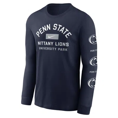 Nike Navy Penn State Nittany Lions Classic Location Long Sleeve T-shirt In Blue