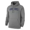 Nike Penn State Club Fleece  Men's College Pullover Hoodie In Grey
