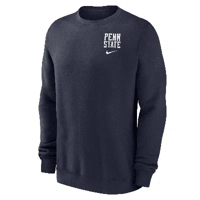 Nike Penn State Club Fleece  Men's College Sweatshirt In Blue