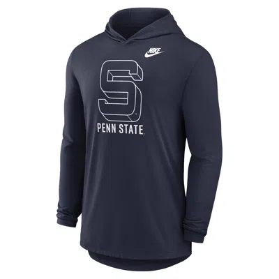 Nike Penn State Legacy  Men's Dri-fit College Long-sleeve Hooded T-shirt In Blue