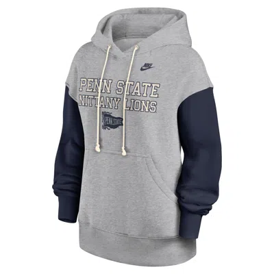 Nike Penn State Legacy Phoenix  Women's College Pullover Hoodie In Gray