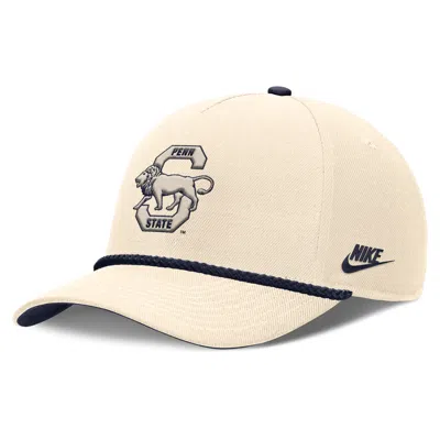 Nike Penn State Legacy Vintage Rope Rise  Unisex College Adjustable Hat In Neutral