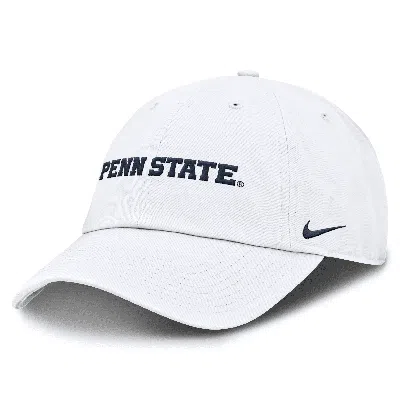 Nike Penn State Nittany Lions Core Club Mascot Wordmark  Men's College Adjustable Hat In White