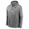 Nike Men's Heather Gray Penn State Nittany Lions Legacy Logo Club Fleece Pullover Hoodie