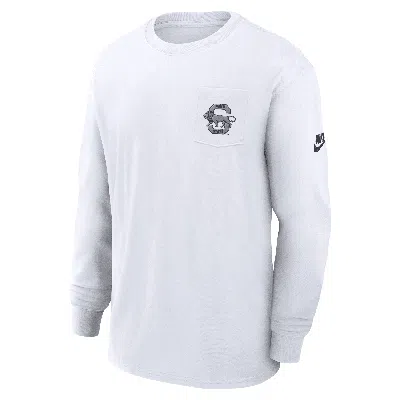 Nike Penn State Nittany Lions Legacy Max90 Pocket  Men's College Long-sleeve T-shirt In White