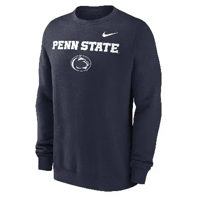 Nike Navy Penn State Nittany Lions Primetime Primary Stack Pullover Sweatshirt