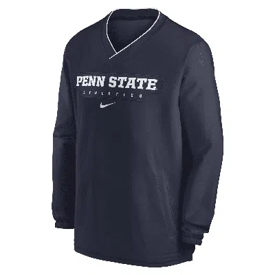 Nike Penn State Nittany Lions Sideline  Men's College Long-sleeve Windshirt In Blue
