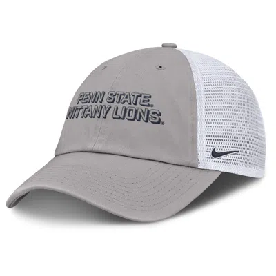 Nike Penn State On-field Club Gameday  Men's College Trucker Adjustable Hat In Gray