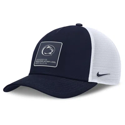 Nike Penn State On-field Rise Engineered  Men's College Trucker Adjustable Hat In Blue