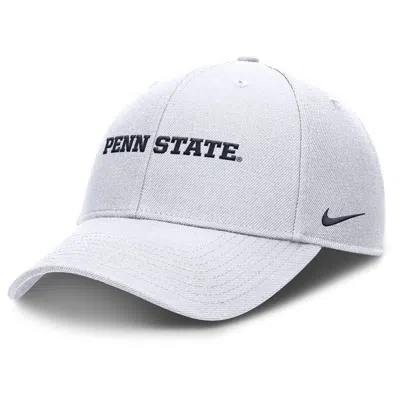 Nike Penn State On-field Rise Gameday  Men's Dri-fit College Trucker Adjustable Hat In White