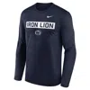 Nike Navy Penn State Nittany Lions Primetime Campus 2-hit Legend Dri-fit Long Sleeve T-shirt In Blue